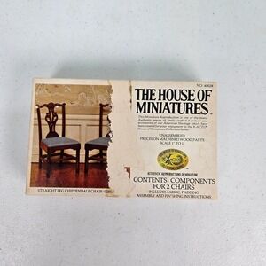 X-ACTO House of Miniatures 40028 Straight Leg Chippendale Chair Incomplete